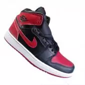 baskets air jordan 1 collection black red leather